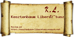 Kesztenbaum Liberátusz névjegykártya